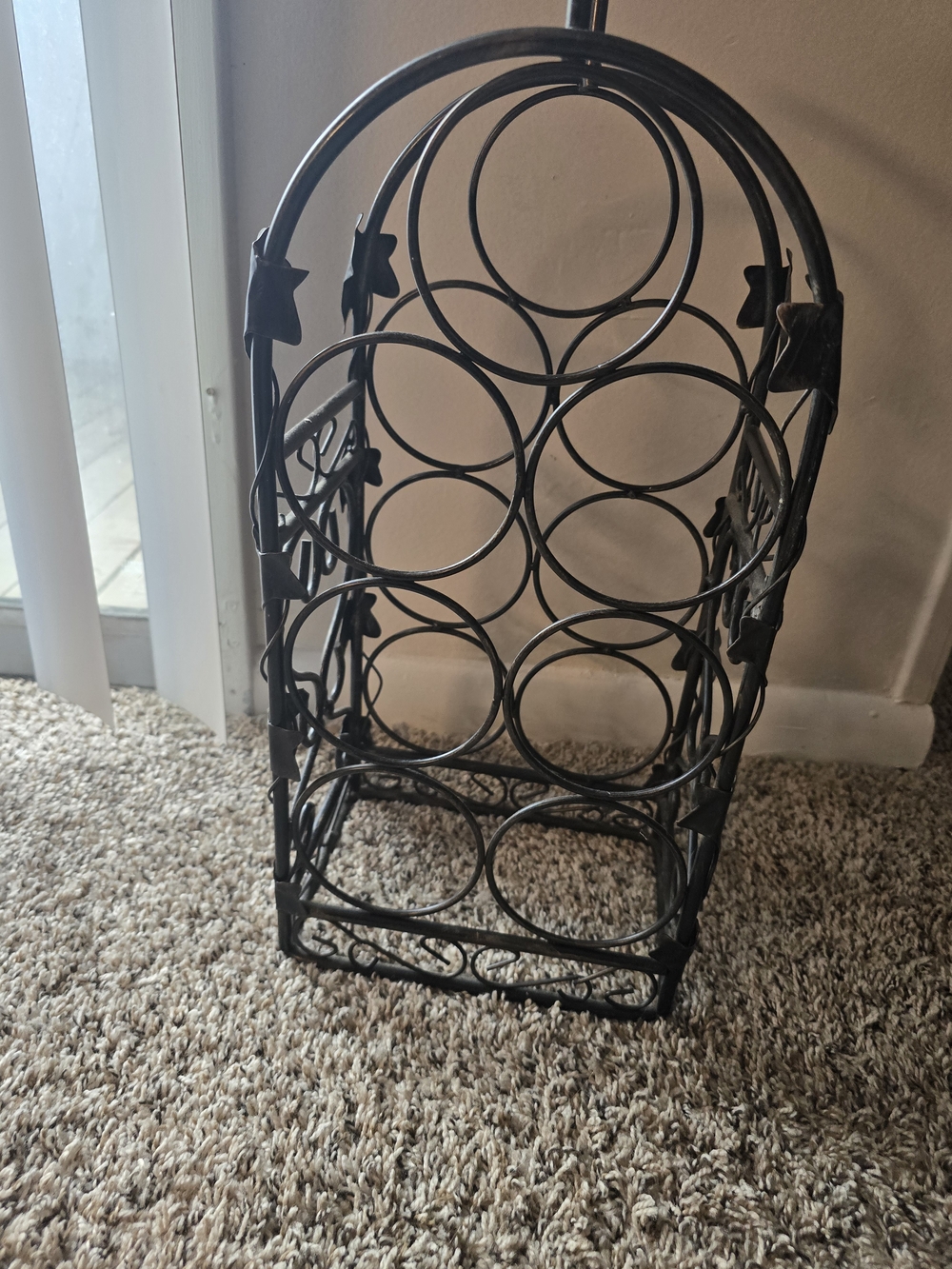 Metal Wine Rack in Black by